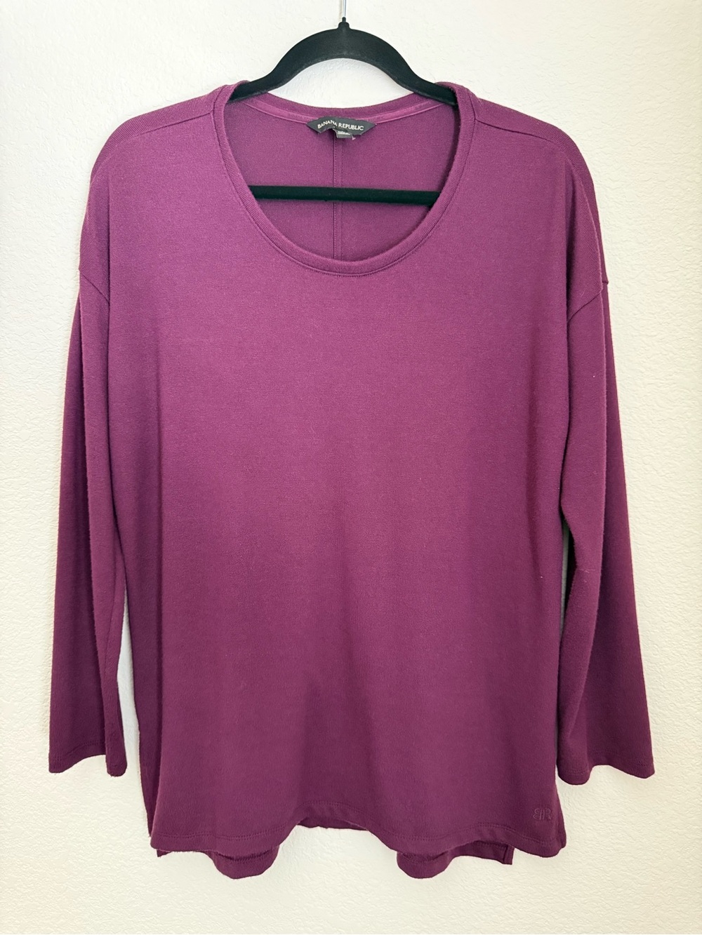 Banana Republic | Plum Long-Sleeve Knit Top